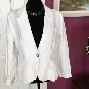 White Linen dress jacket